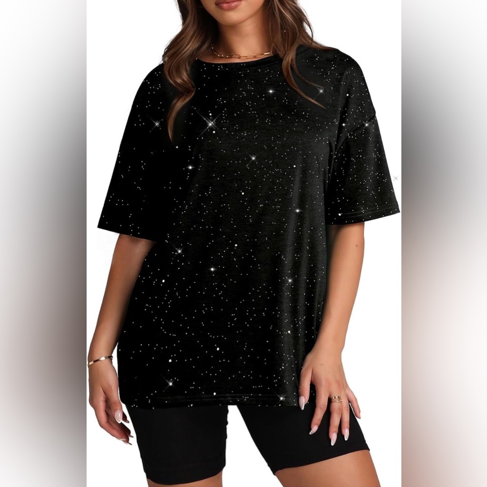 Black Sparkle Women's Top